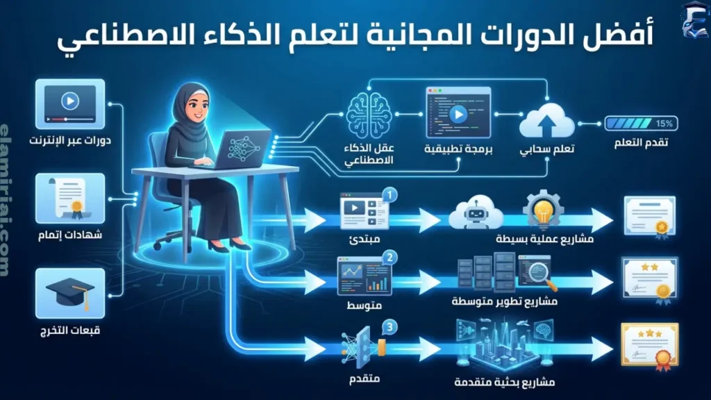أفضل الدورات المجانية لتعلم الذكاء الاصطناعي